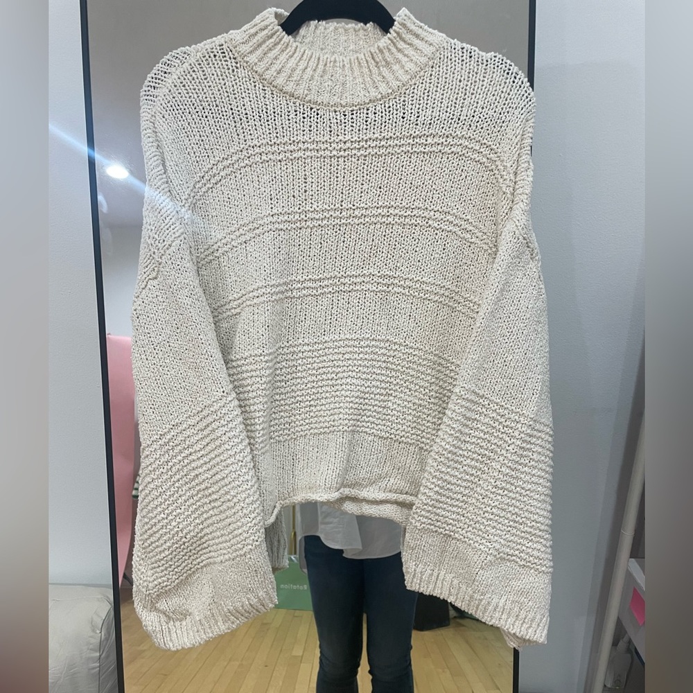 Chunky cream sweater